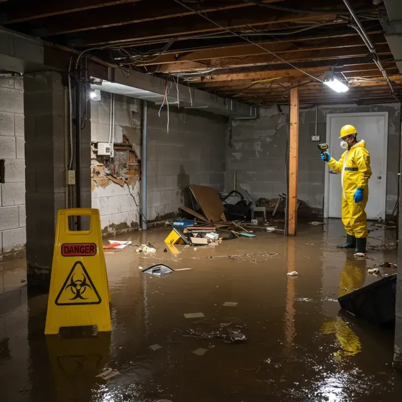 Flooded Basement Electrical Hazard in Waukesha County, WI Property