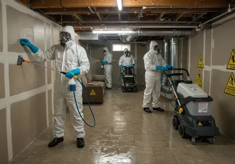 Basement Moisture Removal and Structural Drying process in Waukesha County, WI